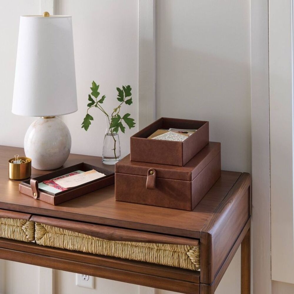 Faux Leather Storage Box Set - Threshold - Picture 2 of 4